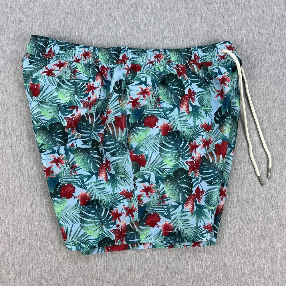 Barbour Swim Trunks Mens XL Blue Floral Tropical Beach 5